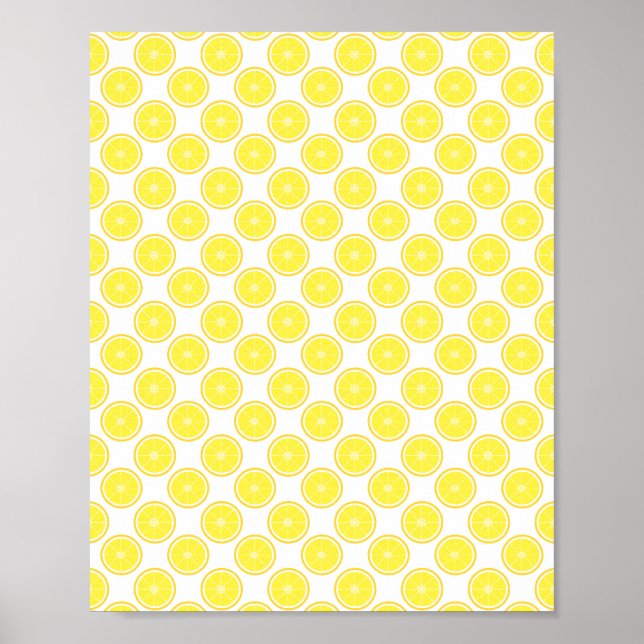 Lemon Fruit Citrus Food Cute Yellow Poster (Front)