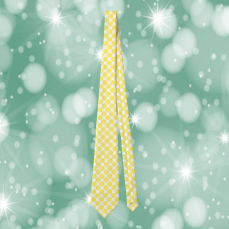 Lemon Fruit Citrus Pattern Tie