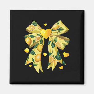 Lemon Fruit Coquette Bow For Women Girls Summer Va Magnet