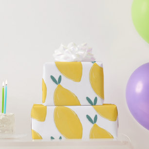 Lemon fruit pattern   wrapping paper