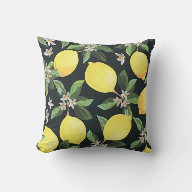 Lemon Fruit: Seamless Pattern Design Cushion (Front)
