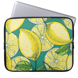 Lemon Fruit Vintage Seamless Illustration Laptop Sleeve