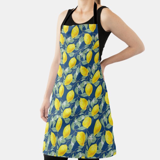 LEMON FRUITS IN COUNTRY BLUE APRON (Insitu)