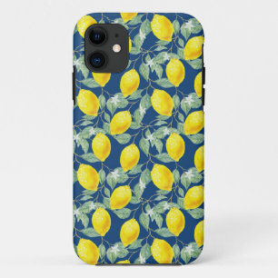 LEMON FRUITS IN COUNTRY BLUE iPhone 11 CASE