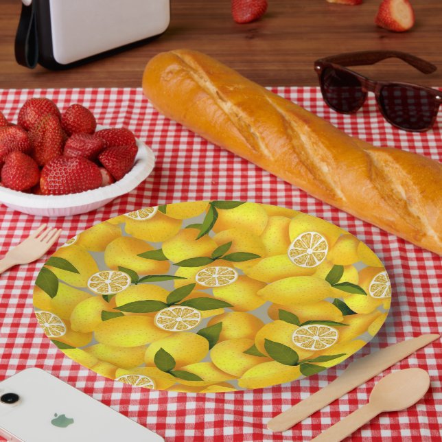 Lemon Full  Paper Plate (Picnic)
