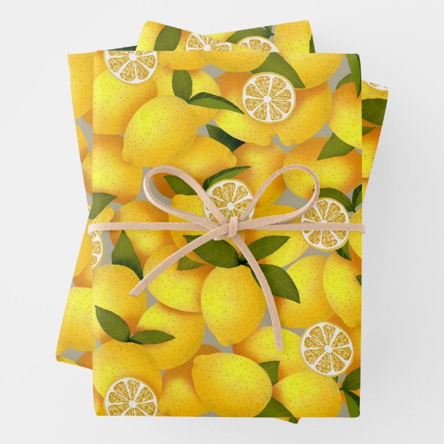 Lemon Full  Wrapping Paper Sheet (In situ)