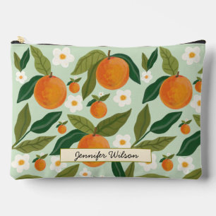 Lemon Garden Pattern Insulated Accessory Pouch