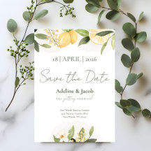 Lemon Garden Save the Date Card