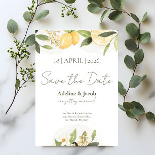 Lemon Garden Save the Date Card