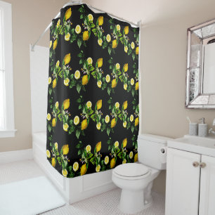 Lemon garden summer pattern shower curtain