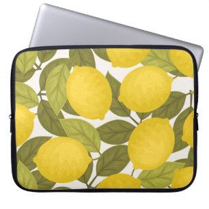 Lemon Garden: Vintage Endless Wallpaper Laptop Sleeve