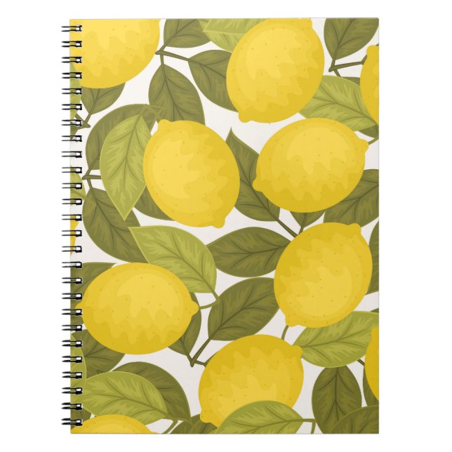 Lemon Garden: Vintage Endless Wallpaper Notebook (Front)