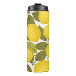 Lemon Garden: Vintage Endless Wallpaper Thermal Tumbler
