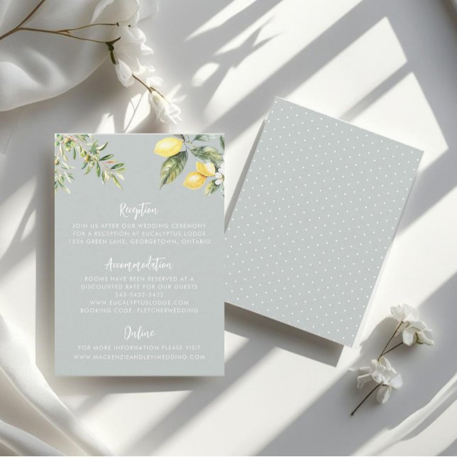 Lemon Garden Wedding Details Enclosure Card (Creator Uploaded)