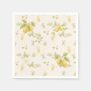 Lemon Garden with Mice Napkin