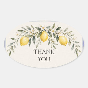 Lemon Garland Citrus Blossom Wedding Sticker