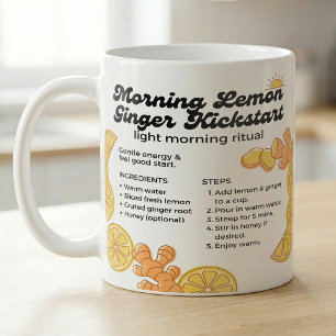 Lemon Ginger Tea Recipe Morning Kickstart Coffee Mug