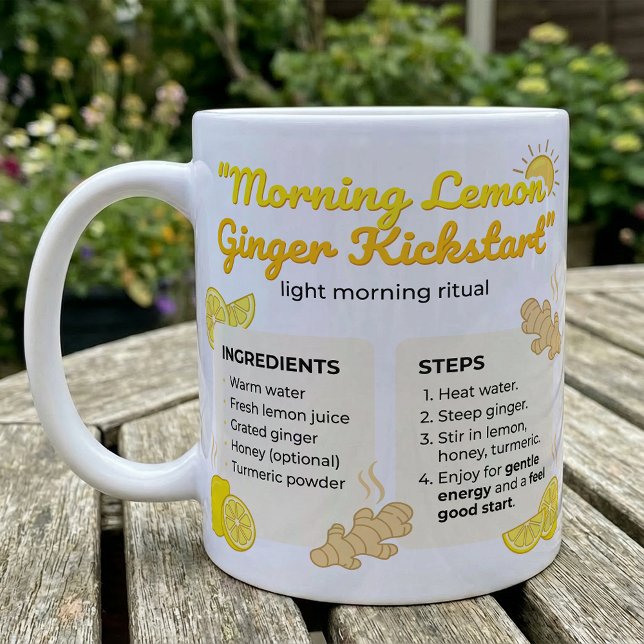 Lemon & Ginger Warm Morning Infusion Tea Ritual Coffee Mug (Creator Uploaded)