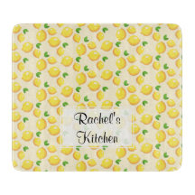 Lemon Glass Cutting Board - Customisable