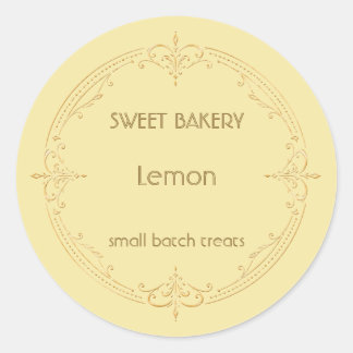Lemon Gold Small Business Bakery Label