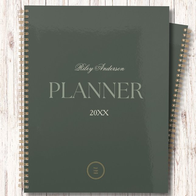 Lemon Grass Green Business Logo Monogram Planner (Creator Uploaded)