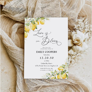 Lemon Green Citrus Bridal Shower Invitation