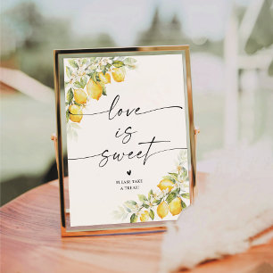 Lemon Green Citrus Wedding Love Is Sweet Sign