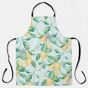 Lemon Green Watercolor: Seamless Romance Apron