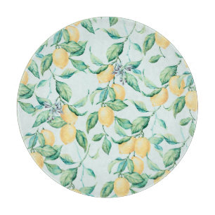 Lemon Green Watercolor: Seamless Romance Cutting Board