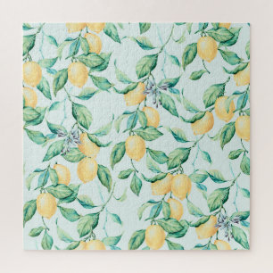 Lemon Green Watercolor: Seamless Romance Jigsaw Puzzle