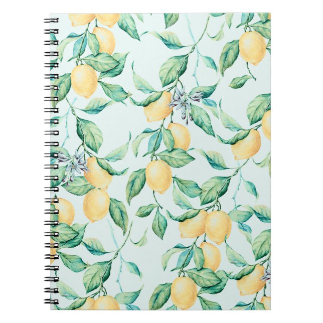 Lemon Green Watercolor: Seamless Romance Notebook (Front)