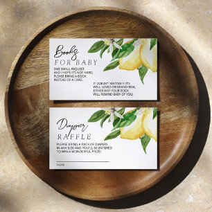 Lemon Greenery  Book for Baby Enclosure Card