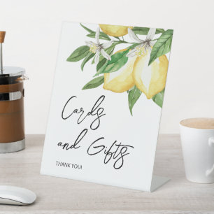 Lemon Greenery Cards & Gifts Sign