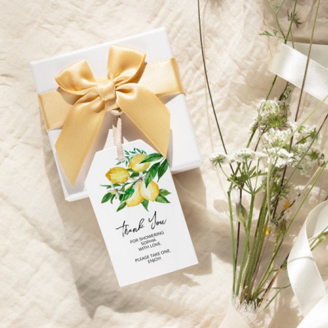 Lemon Greenery Favour Gift Tag (Creator Uploaded)