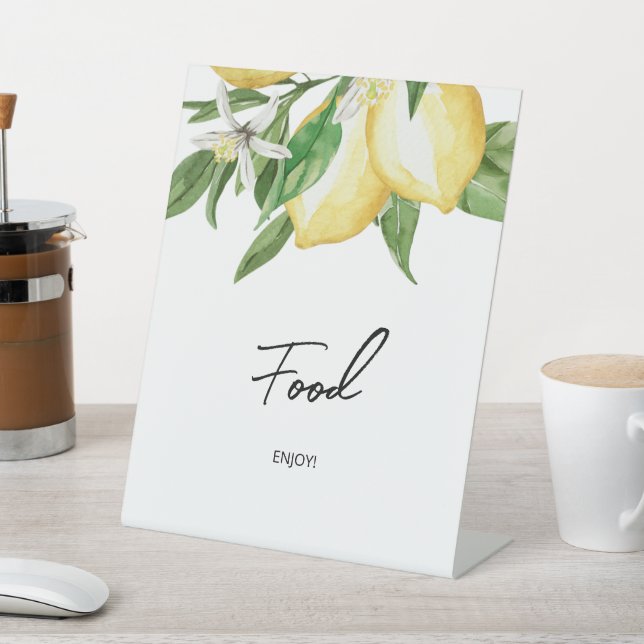 Lemon Greenery Food Sign (In SItu)