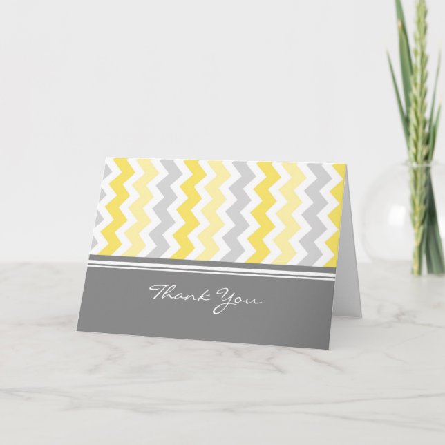 Lemon Grey Baby Shower Hostess Thank You (Front)