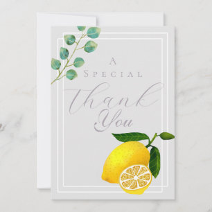 Lemon Grey Thank You Card