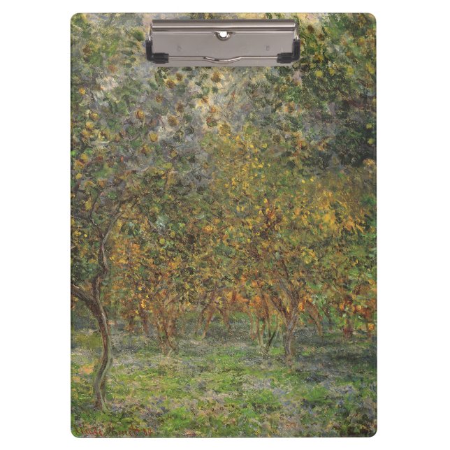 Lemon Grove in Bordighera by Claude Monet Clipboard (Front)