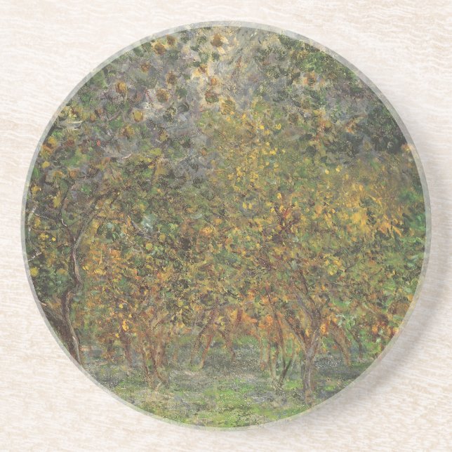 Lemon Grove in Bordighera by Claude Monet Coaster (Front)