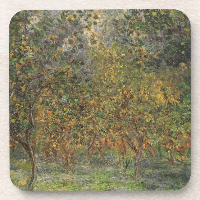 Lemon Grove in Bordighera by Claude Monet Coaster (Front)