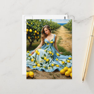 Lemon Grove Lady Postcard
