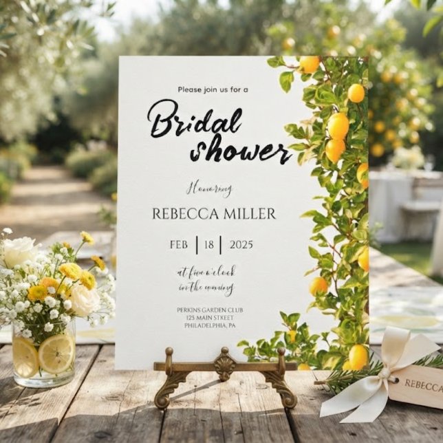 Lemon Grove Romance bridal shower Invitation (Creator Uploaded)