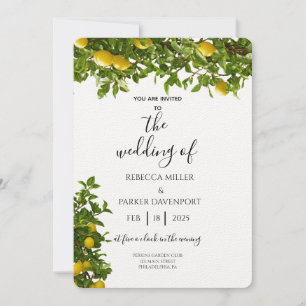Lemon Grove Romance Wedding Invitation
