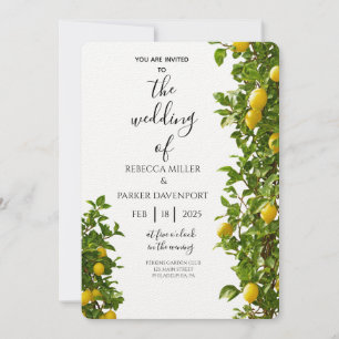 Lemon Grove Romance Wedding Invitation