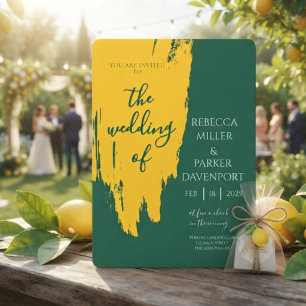 Lemon Grove Romance Wedding Invitation