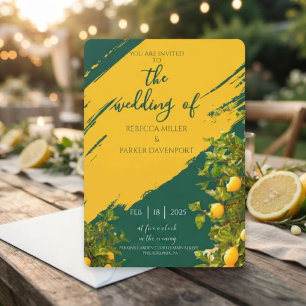 Lemon Grove Romance Wedding Invitation
