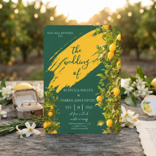 Lemon Grove Romance Wedding Invitation