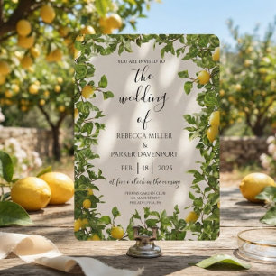 Lemon Grove Romance Wedding Invitation