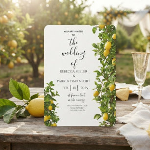 Lemon Grove Romance Wedding Invitation