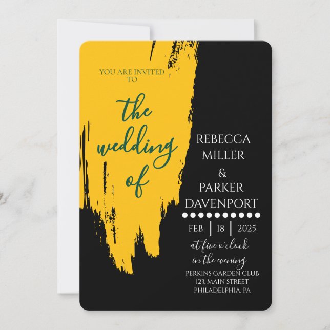 Lemon Grove Romance Wedding Invitation (Front)